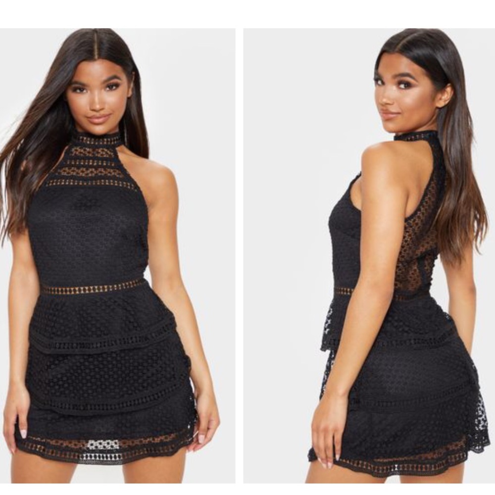 Black Lace Mini Dress